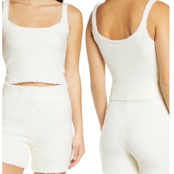 Skims Cozy Short Set Sz S/M in Bone - Picture 2 of 15